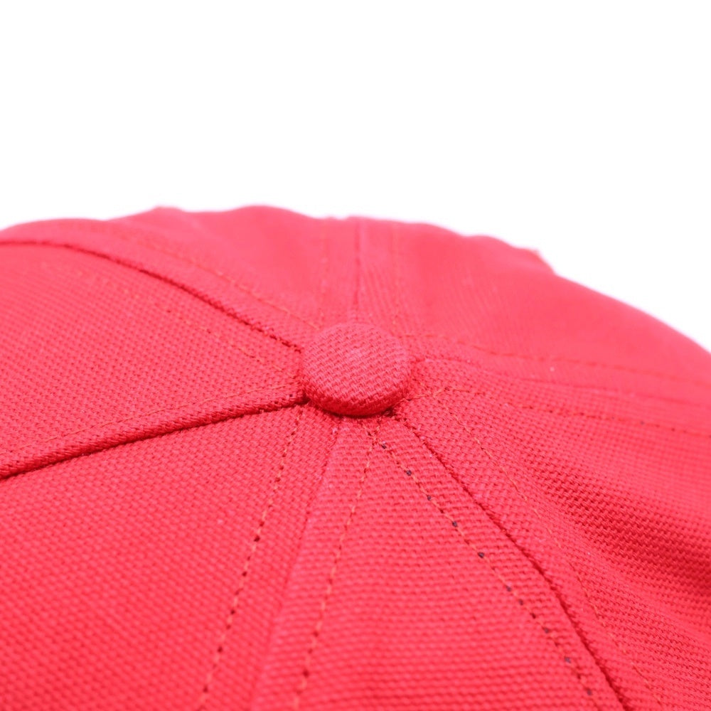 AMIRI(アミリ) FULL CANVAS MA HAT ロゴ刺繍 キャンバス ベースボールキャップ レッド AMHACP1016