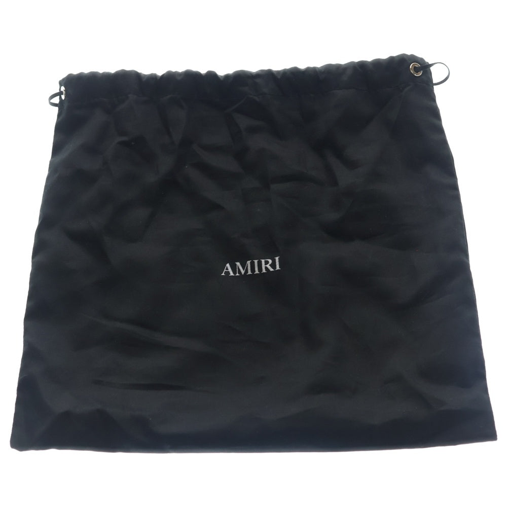 AMIRI(アミリ) MA QUAD LEATHER エンボスロゴ レザー ショルダーバッグ ブラック/ゴールド AMHABA1011 レディース