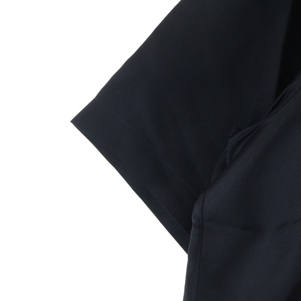 AMIRI(アミリ) ARTS DISTRICT BOWLING SHIRT アーチロゴ 開襟 シルク ボーリング 半袖シャツ ブラック AMSTBW1018