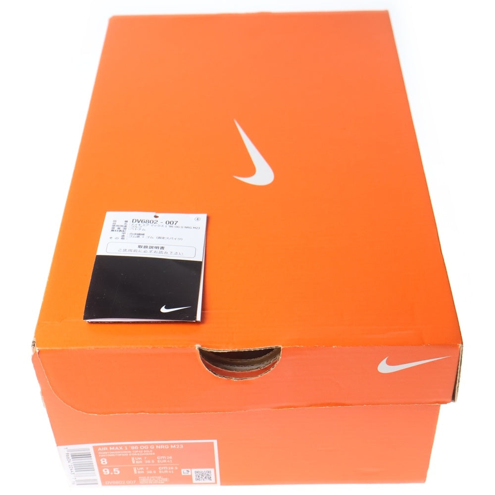 NIKE(ナイキ) Air Max 1 86 Golf DV6802-007 エアマックス1 ローカットスニーカー シューズ イエローUS8/26.0cm