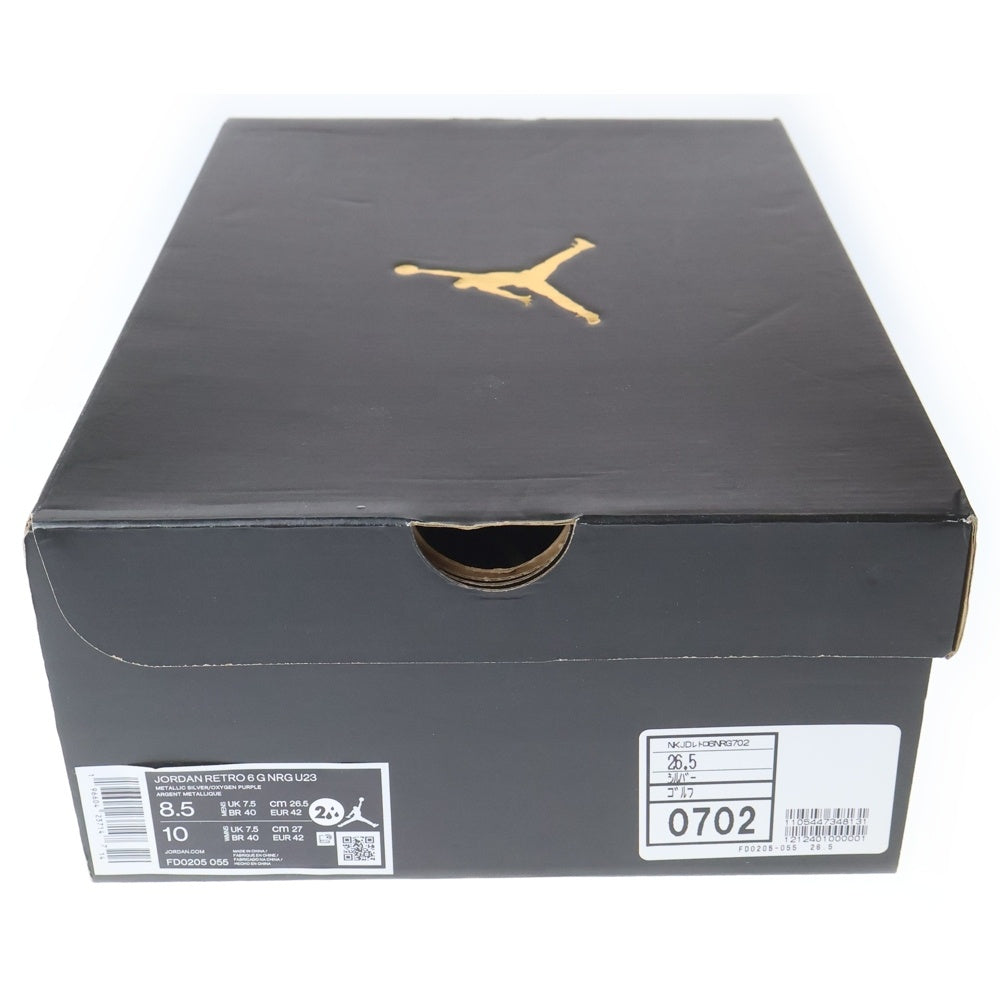 NIKE(ナイキ) Air Jordan 6 Low Golf NRG FD0205-055 エアジョーダン6 ロー ゴルフ ハイカットスニーカー シューズ パープル US8.5/26.5cm