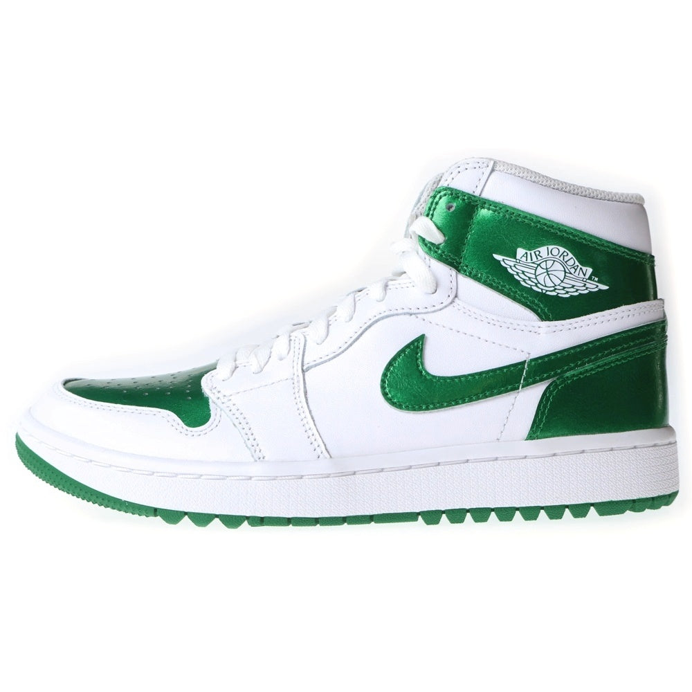 NIKE(ナイキ) AIR JORDAN 1 HIGH GOLF DQ0660-130 エアジョーダン1 ハイ ゴルフ ハイカットスニーカー シューズ ホワイト/グリーン US8.5/26.5cm