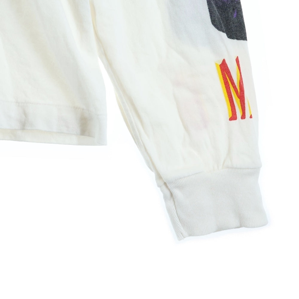 SAINT MICHAEL(セントマイケル) 24AW SAINT PICTURES LS TEE 両面プリント クルーネック 長袖Tシャツ カットソー ホワイト SM-YS1-0000-016