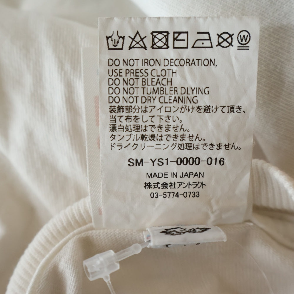 SAINT MICHAEL(セントマイケル) 24AW SAINT PICTURES LS TEE 両面プリント クルーネック 長袖Tシャツ カットソー ホワイト SM-YS1-0000-016