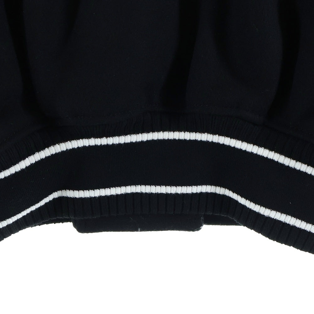 GIVENCHY(ジバンシィ) 24AW Givenchy Cropped Varsity With Leather Sleeves クロップド アームレザー ボンバージャケット ブラック BW00CQ611N レディース