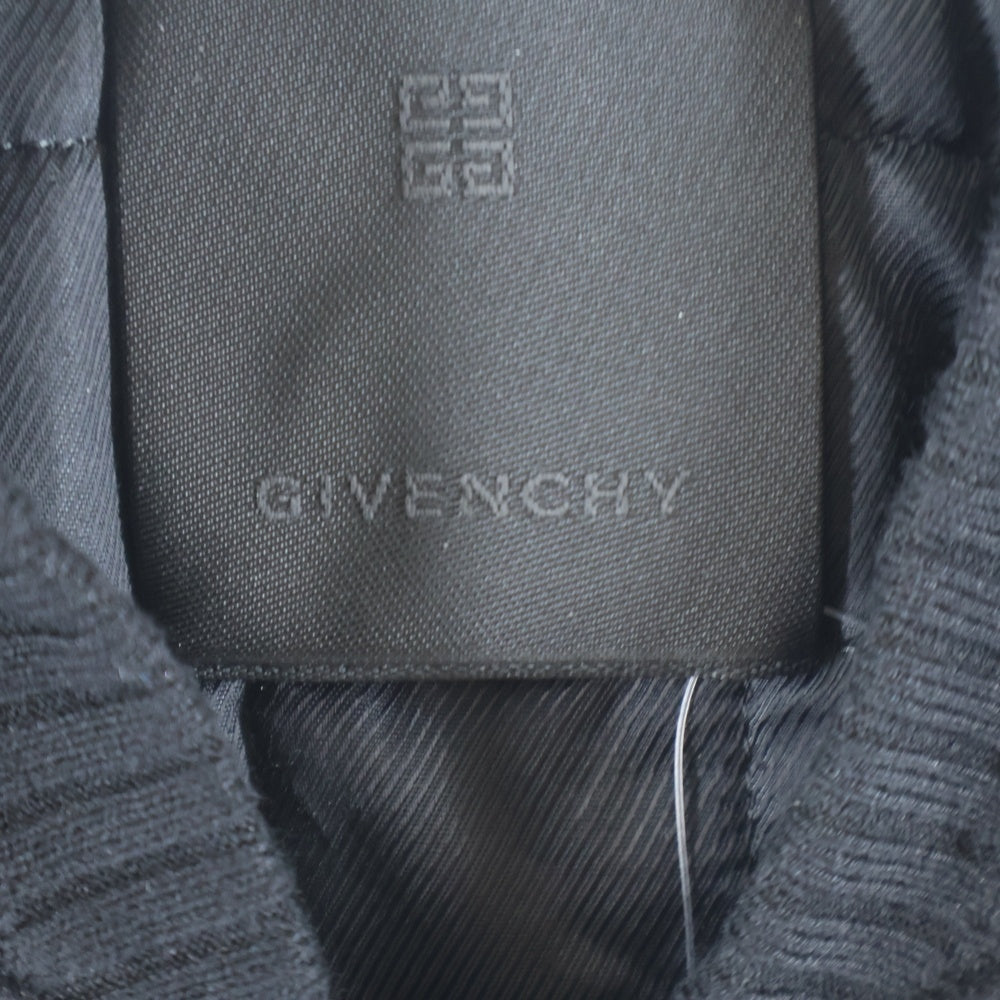 GIVENCHY(ジバンシィ) 24AW Givenchy Cropped Varsity With Leather Sleeves クロップド アームレザー ボンバージャケット ブラック BW00CQ611N レディース