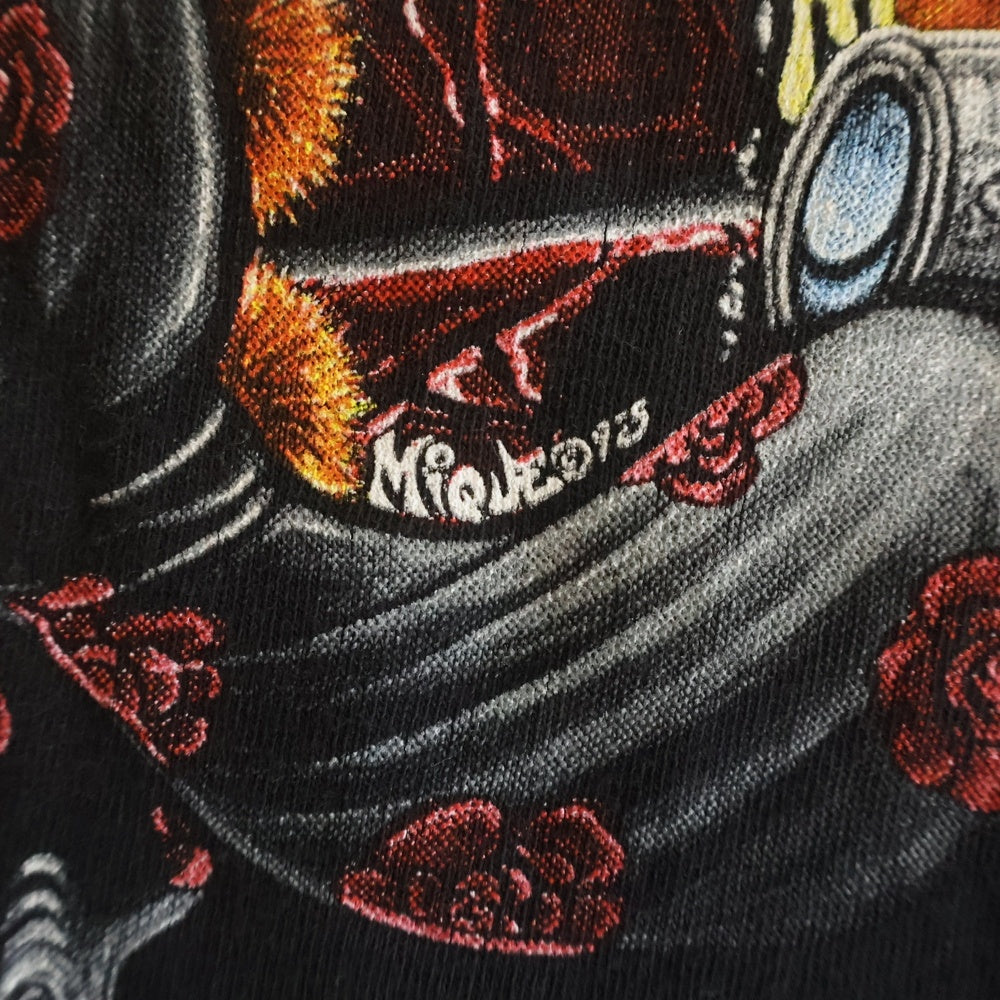VINTAGE(ヴィンテージ) 90s GUNS N' ROSES 1993 CLOWN BROCK ガンズ アンド ローゼズ クラウンブロック フロントプリントTシャツ カットソー ブラック