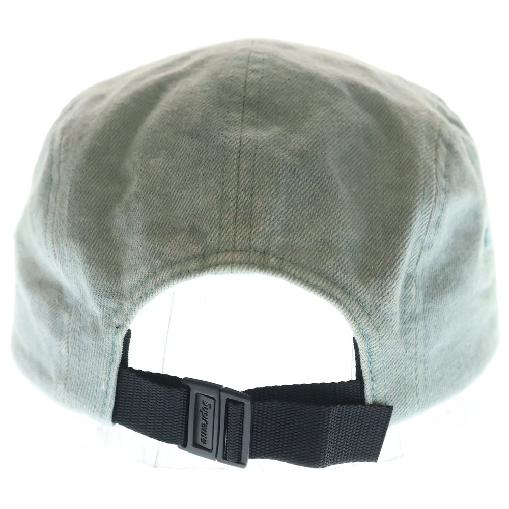 SUPREME(シュプリーム) 24SS Denim Camp Cap Mint ボックスロゴ デニム キャンプキャップ 帽子 インディゴブルー