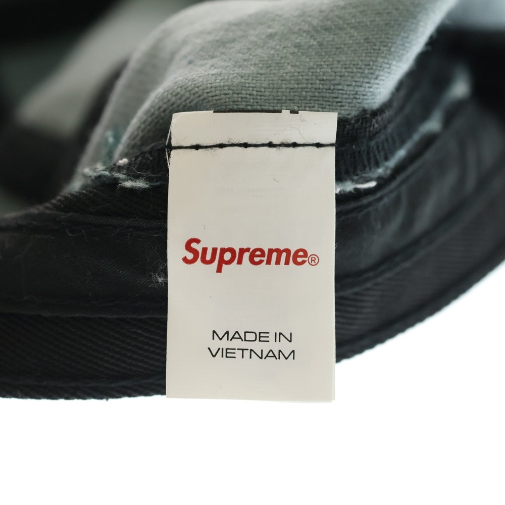 SUPREME(シュプリーム) 24SS Denim Camp Cap Mint ボックスロゴ デニム キャンプキャップ 帽子 インディゴブルー