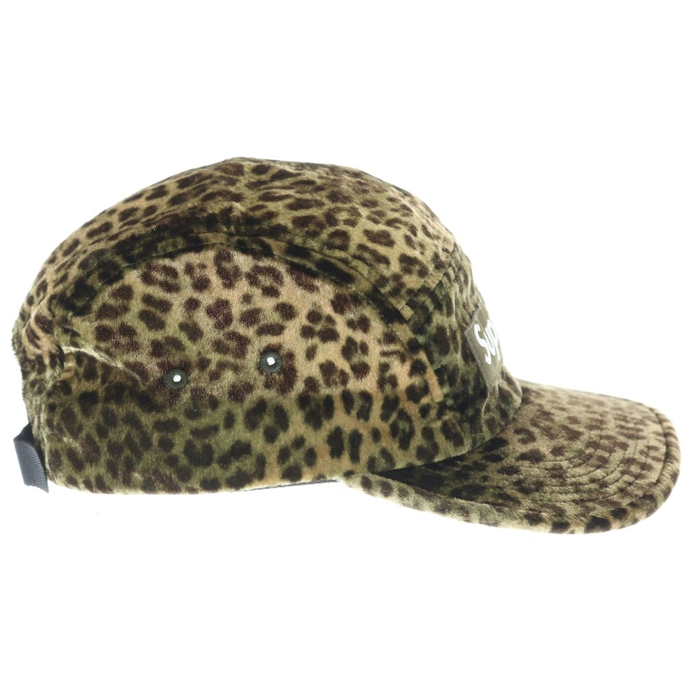 SUPREME(シュプリーム) 24SS Leopard Velvet Camp Cap レオパードベルベットキャンプキャップ 帽子 ベージュ