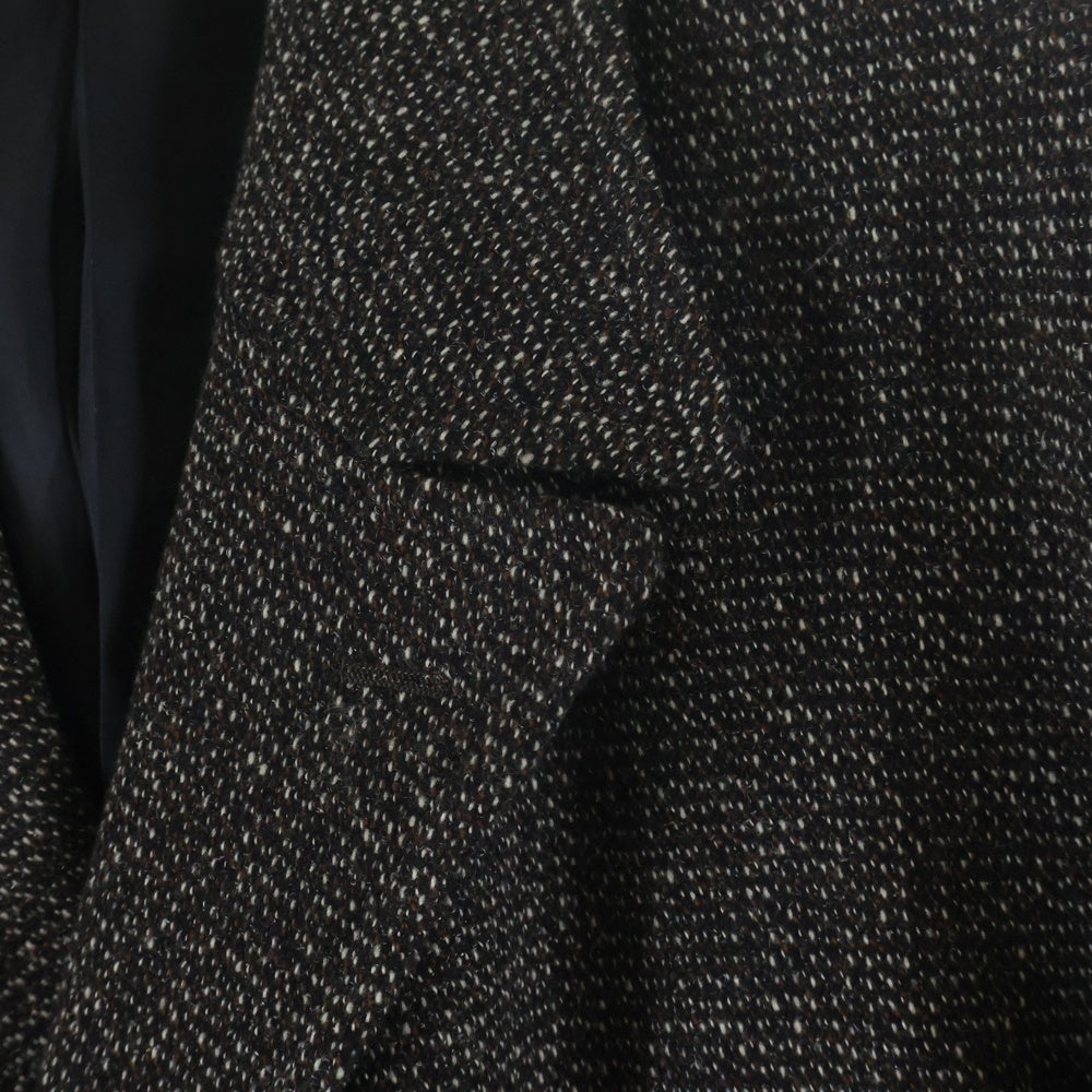 Yohji Yamamoto(ヨウジヤマモト) ×D'URBAN A.A.R ダーバン ノッチドラペル ツイード ロングコート ブラウン X260620-88