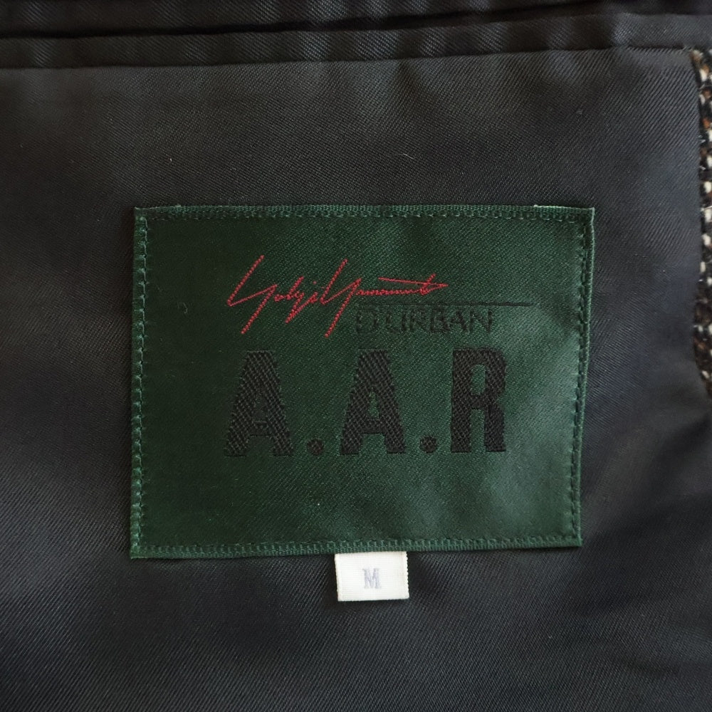 Yohji Yamamoto(ヨウジヤマモト) ×D'URBAN A.A.R ダーバン ノッチドラペル ツイード ロングコート ブラウン X260620-88
