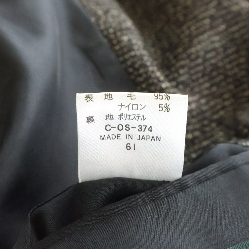 Yohji Yamamoto(ヨウジヤマモト) ×D'URBAN A.A.R ダーバン ノッチドラペル ツイード ロングコート ブラウン X260620-88
