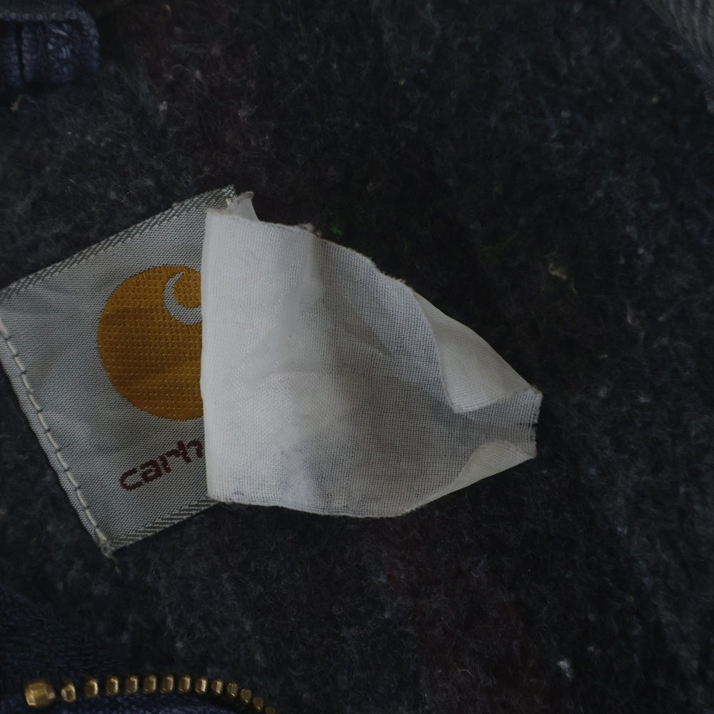 CARHARTT(カーハート) 90S 裏地ストライプブランケット デストロイ ワークジャケット ブルー