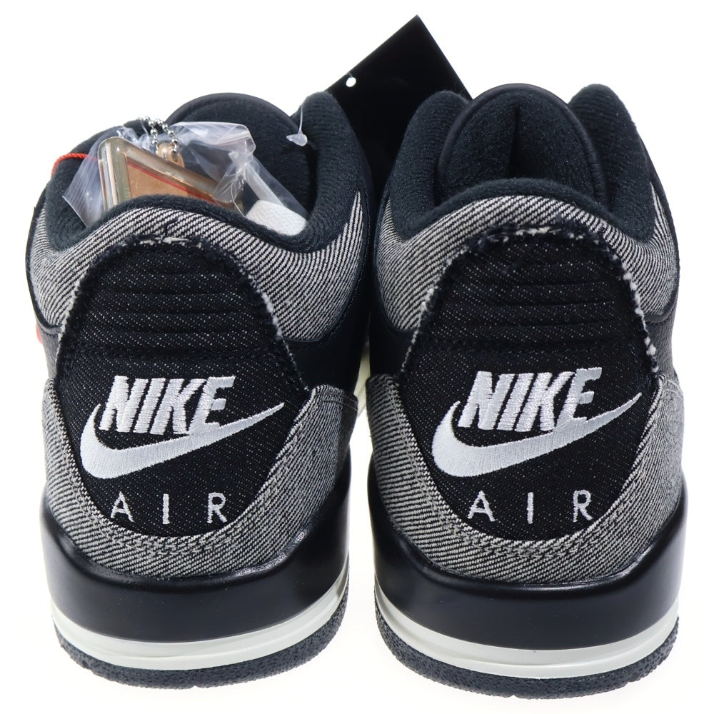 NIKE(ナイキ) ×Levi's AIR JORDAN 3 RETRO SP リーバイス エアジョーダン3 レトロ ローカットスニーカー ブラック/ホワイト US8.5/26.5cm IR0914-400