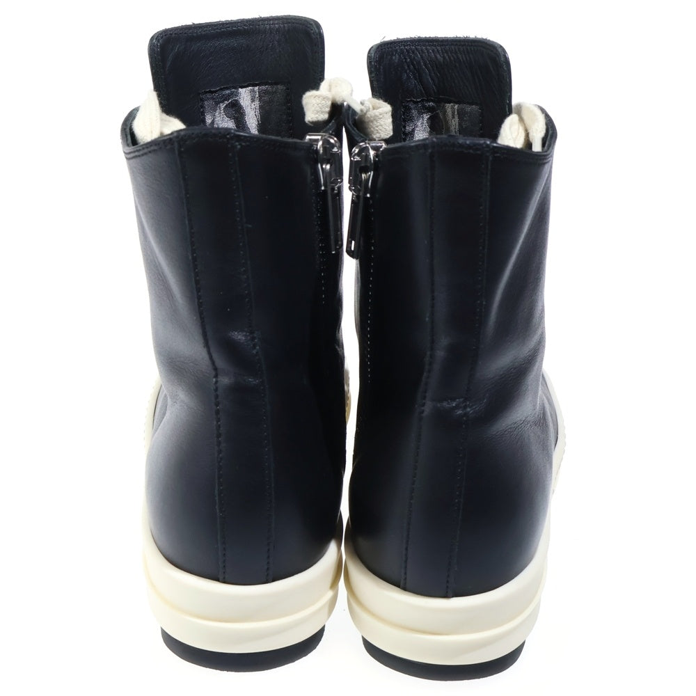 Rick Owens(リックオウエンス) RAMONES ラモーンズ サイドジップレザーハイカットスニーカー シューズ ブラック 64870