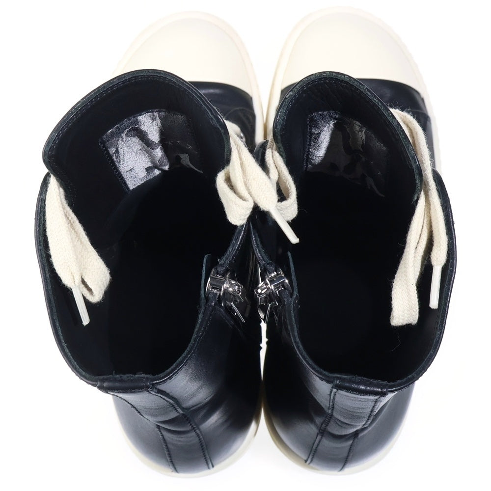 Rick Owens(リックオウエンス) RAMONES ラモーンズ サイドジップレザーハイカットスニーカー シューズ ブラック 64870
