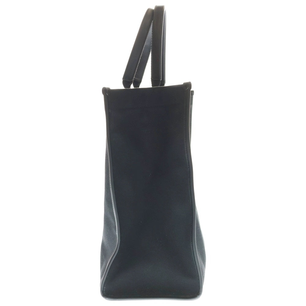 BALENCIAGA(バレンシアガ) ハードウェア レザー キャンバス ロゴプリント トートバッグ ブラック 671403 レディース