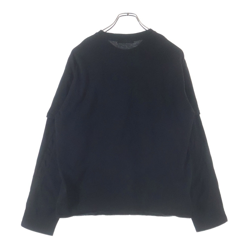 VUJADE(ヴジャデ) ドッキングTシャツ ロングスリーブカットソー ブラック