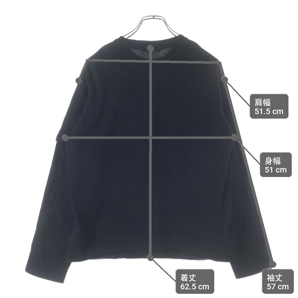 VUJADE(ヴジャデ) ドッキングTシャツ ロングスリーブカットソー ブラック