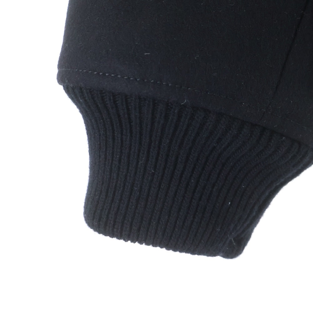 STONE ISLAND(ストーンアイランド) BLOUSON コンパスロゴ ジップアップ ウールジャケット ブルゾン ブラック K2S154100102S0F18