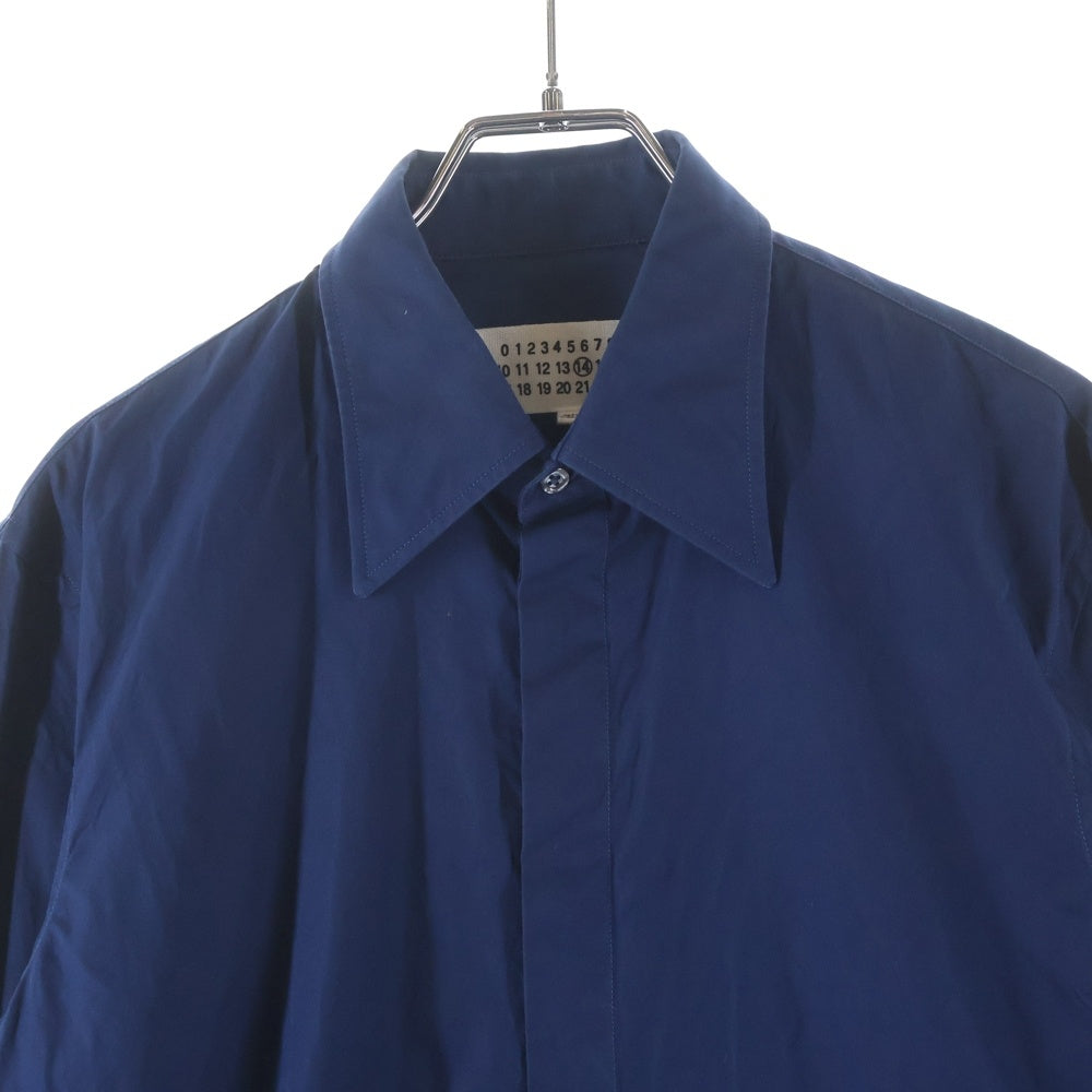Maison Martin Margiela(メゾンマルタンマルジェラ) 21SS 比翼ボタン 長袖シャツ ネイビー S50DL0435 S43001
