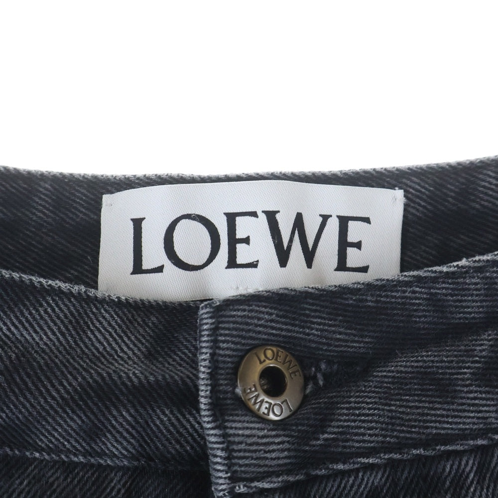 LOEWE(ロエベ) ANAGRAM BAGGY アナグラム ボタンフライ バギージーンズ デニムパンツ インディゴブラック H526Y11W61