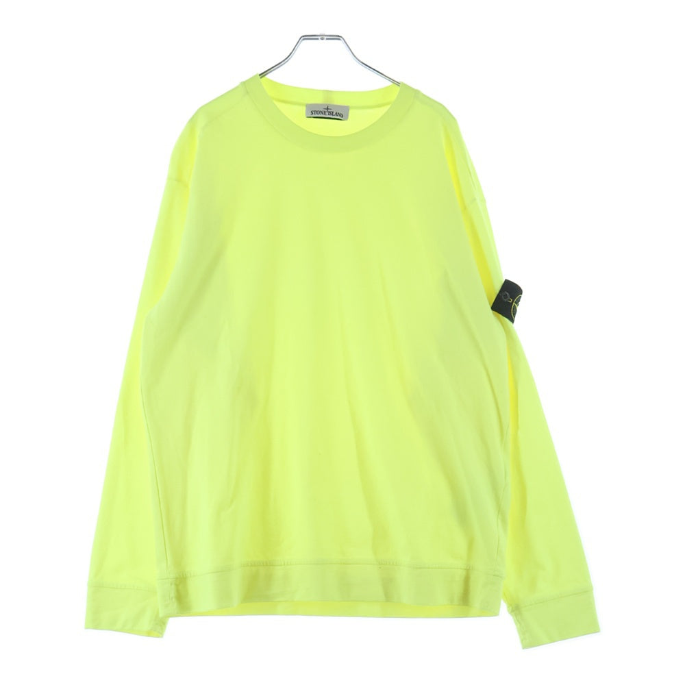 STONE ISLAND(ストーンアイランド) 24SS アームコンパスロゴワッペン クルーネック 長袖Tシャツ カットソー イエロー 801563750