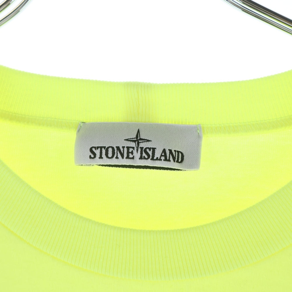 STONE ISLAND(ストーンアイランド) 24SS アームコンパスロゴワッペン クルーネック 長袖Tシャツ カットソー イエロー 801563750