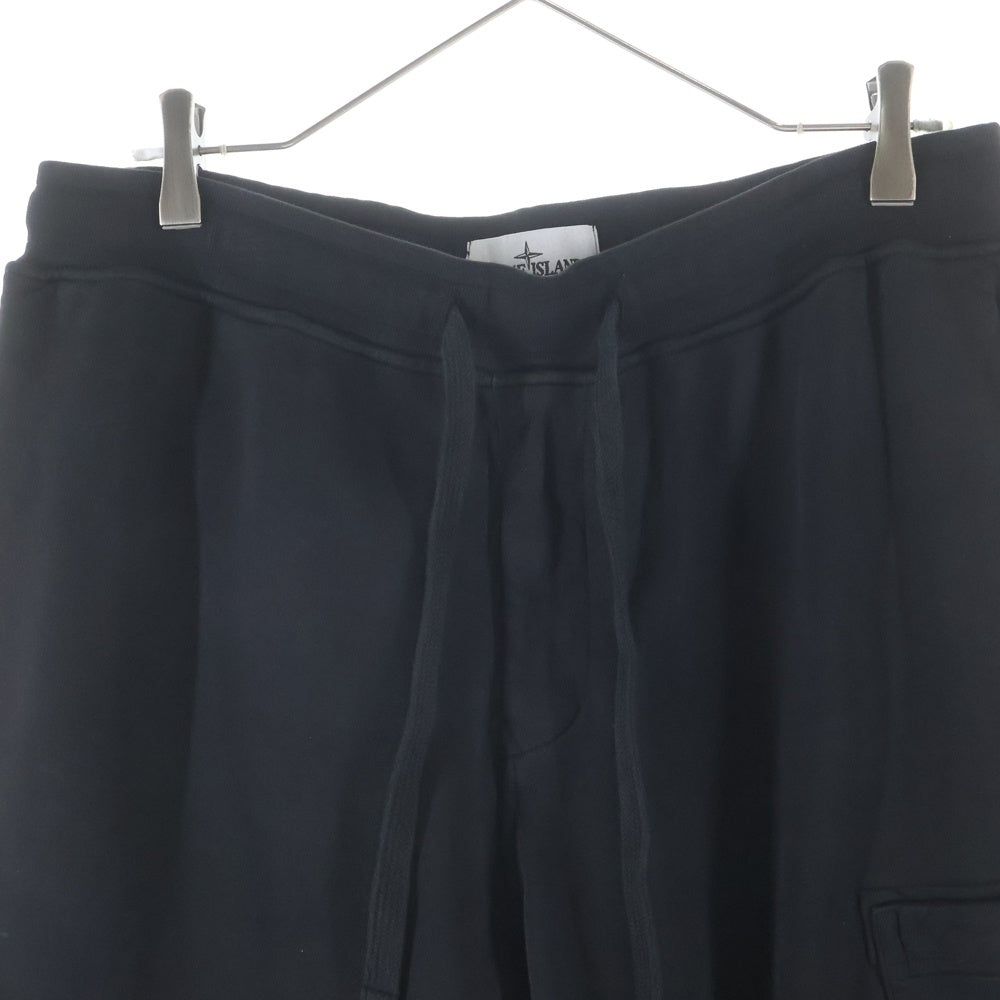 STONE ISLAND(ストーンアイランド) 23AW FELPA SWEAT PANTS コンパスロゴワッペン フェルパ スウェットパンツ ブラック 791564551