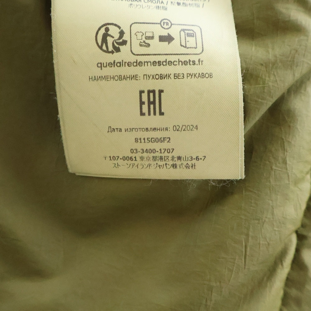 STONE ISLAND(ストーンアイランド) 24AW GHOST TWILL WOOL-TC DOWN VEST ゴーストピース ウールツイル ダウンベスト カーキ 8115G06F2