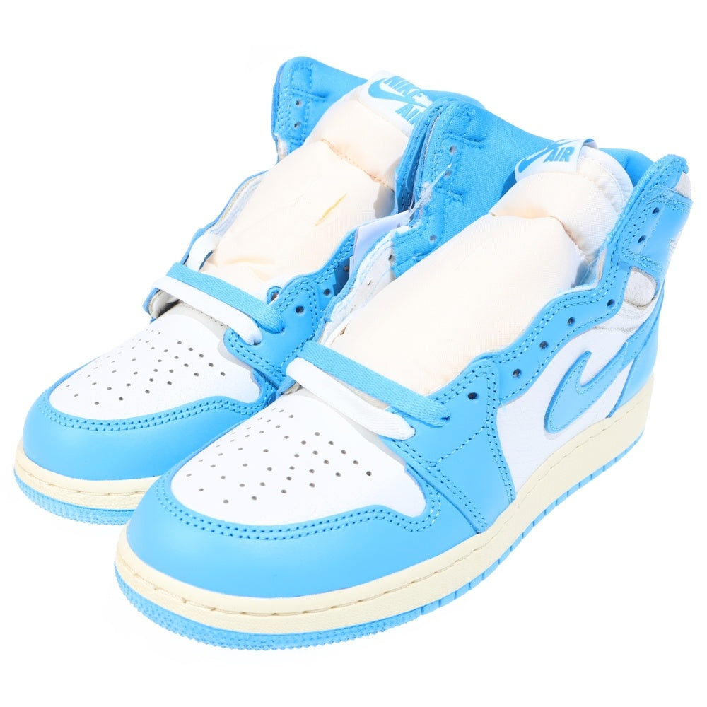 NIKE(ナイキ) AIR JORDAN 1 RETRO HIGH OG GS FD1437-402 エアジョーダン1 UNC ハイカットスニーカー シューズ US6.5Y/24.5cm ホワイト/ブルー
