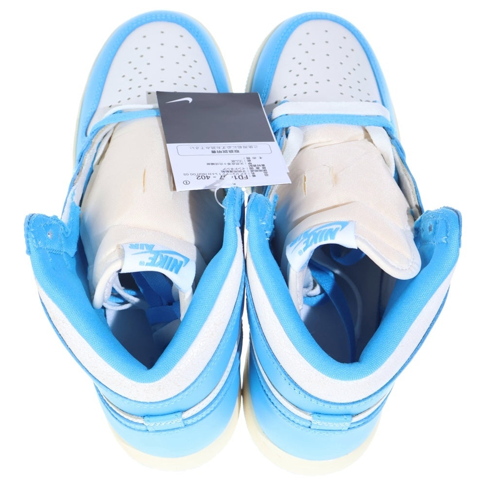 NIKE(ナイキ) AIR JORDAN 1 RETRO HIGH OG GS FD1437-402 エアジョーダン1 UNC ハイカットスニーカー シューズ US6.5Y/24.5cm ホワイト/ブルー