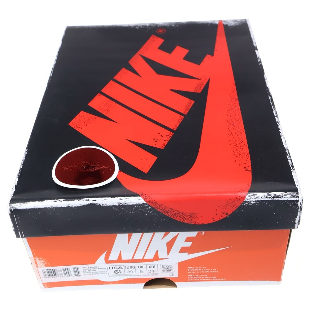 NIKE(ナイキ) AIR JORDAN 1 RETRO HIGH OG GS FD1437-402 エアジョーダン1 UNC ハイカットスニーカー シューズ US6.5Y/24.5cm ホワイト/ブルー