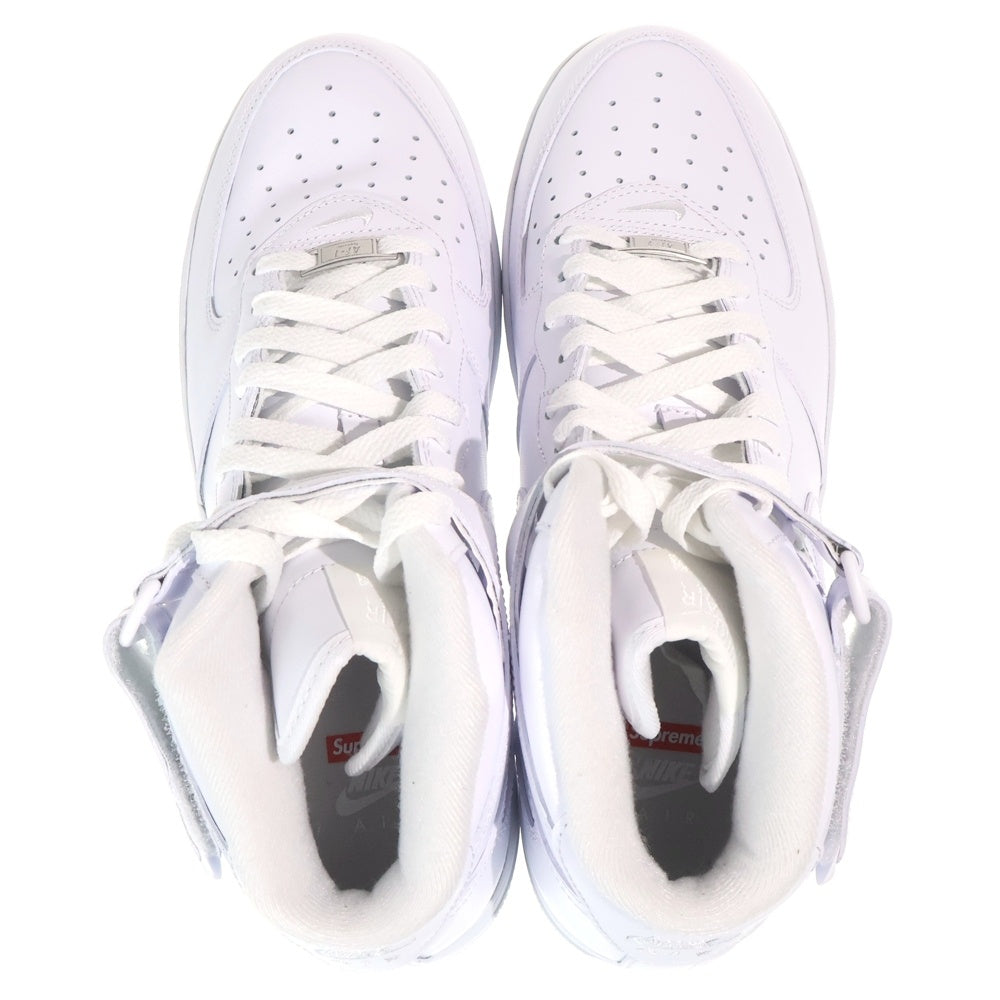 SUPREME(シュプリーム) ×NIKE AIR FORCE 1 MID SP FZ8784-100 ナイキ エアフォース1 ミッドカットスニーカー シューズ ホワイト US10.5/28.5cm