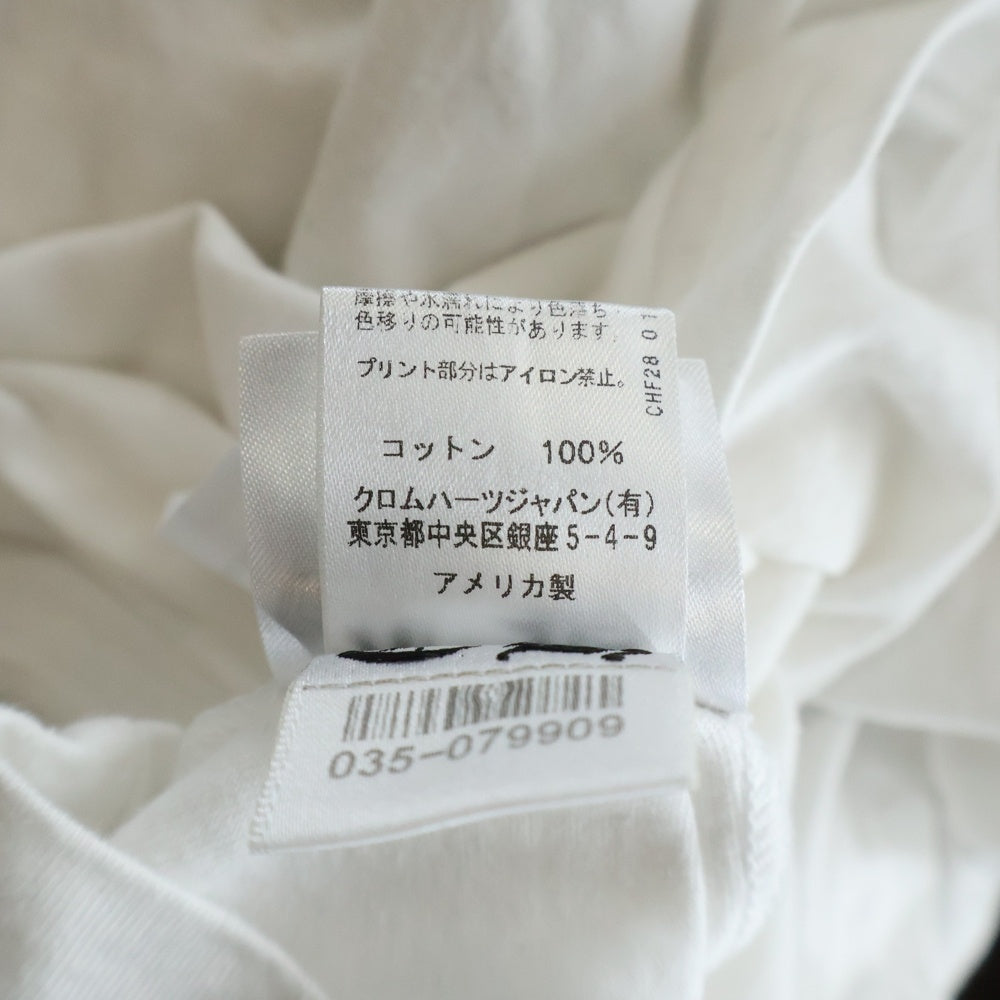 CHROME HEARTS(クロムハーツ) Horseshoe Arm Floral L/S Tee バックホースシュー アームフローラル 長袖Tシャツ ホワイト