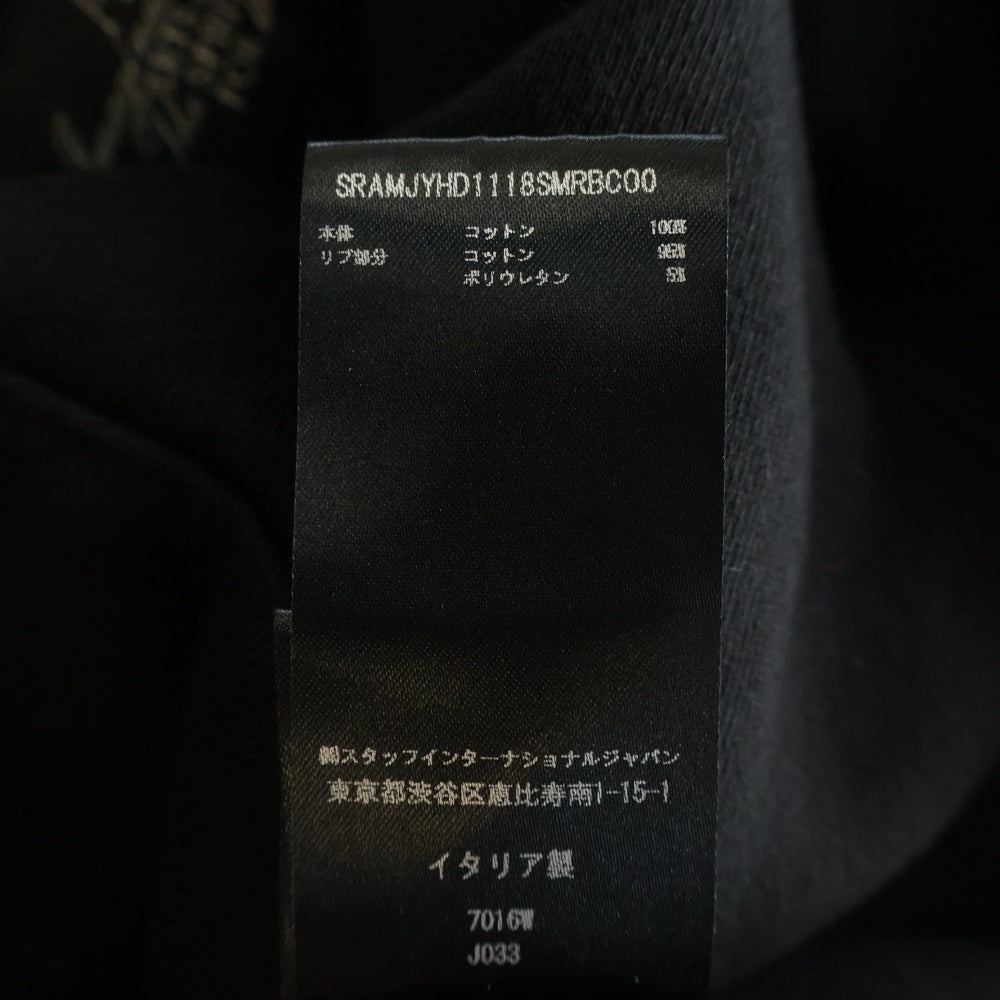 AMIRI(アミリ) 25AW SPIRIT ZIP HOODIE フロントロゴパッチ スピリット ジップアップ スウェットパーカー フーディ ブラック SRAMJYHD1118SMRBC00
