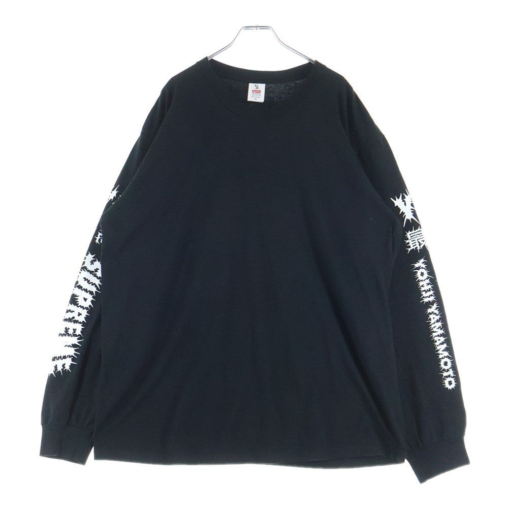 SUPREME(シュプリーム) 25AW ×Y's by Yohji Yamamoto L/S Tee ワイズ バイ ヨウジヤマモト 袖ロゴプリントクルーネック長袖Tシャツカットソー ブラック
