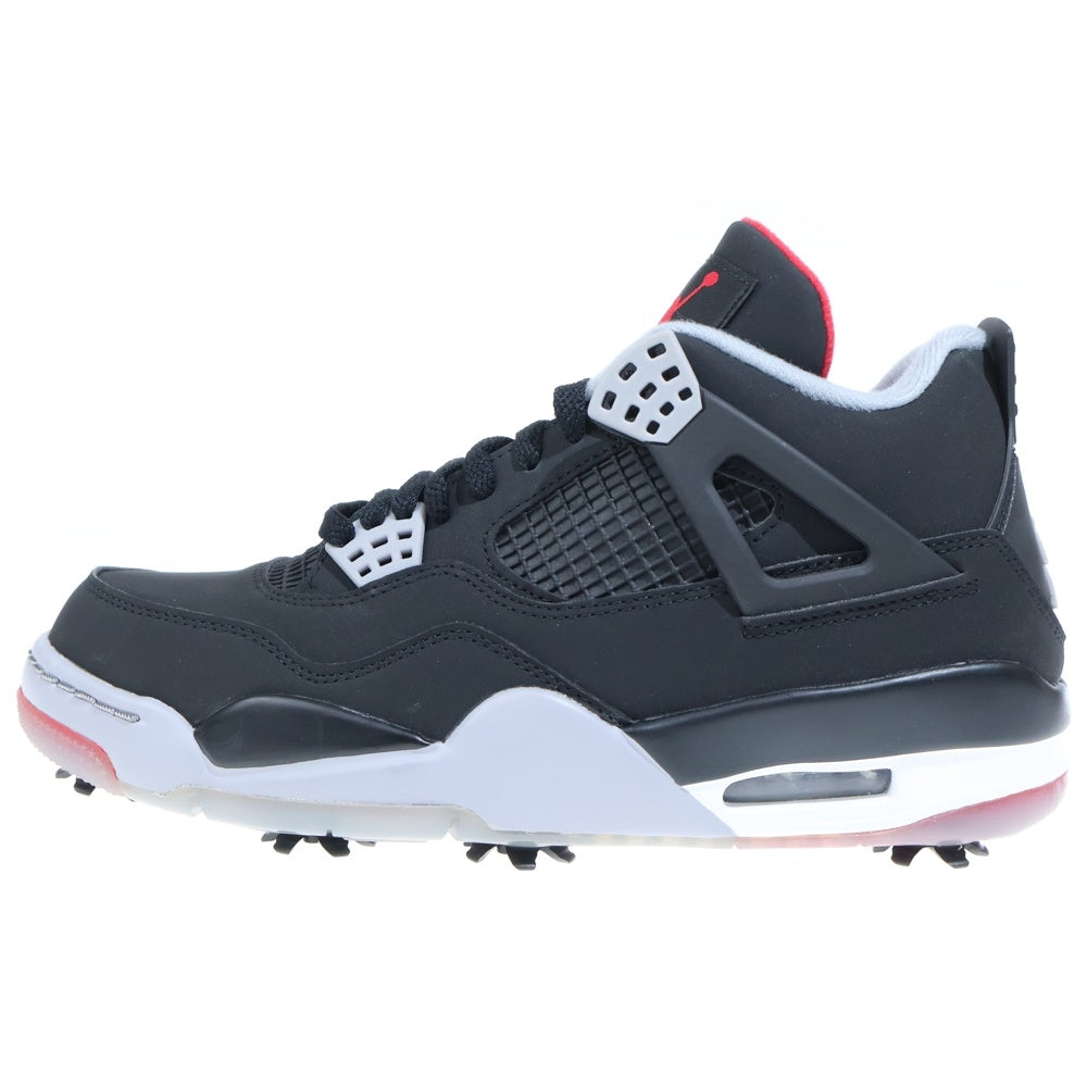 NIKE(ナイキ) AIR JORDAN 4 Golf Bred エアジョーダン ゴルフ ブレッド ローカットスニーカー ブラック/レッド US8/26.0cm CU9981-002