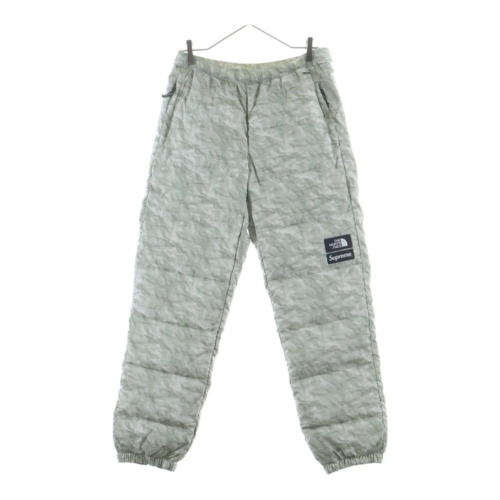 SUPREME(シュプリーム) 19AW ×THE NORTH FACE Paper Print Nuptse Pants ザ ノースフェイス ペーパープリント ヌプシパンツ グレー ND91805I