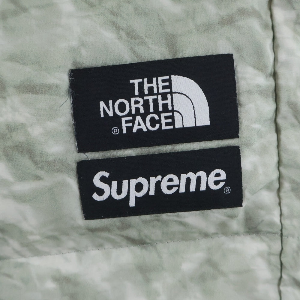 SUPREME(シュプリーム) 19AW ×THE NORTH FACE Paper Print Nuptse Pants ザ ノースフェイス ペーパープリント ヌプシパンツ グレー ND91805I