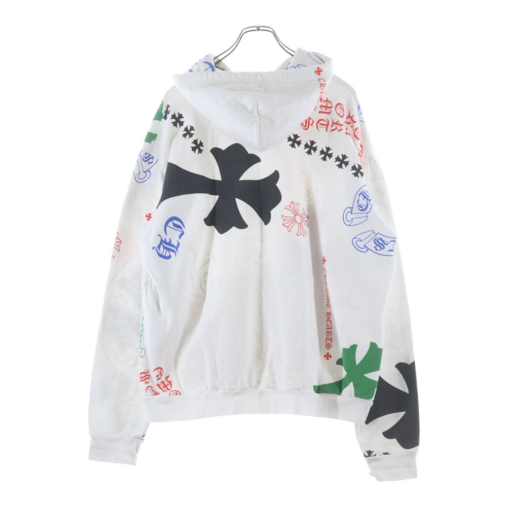 CHROME HEARTS(クロムハーツ) STENCIL HOODIE ステンシルプリント プルオーバーパーカー フーディー ホワイト