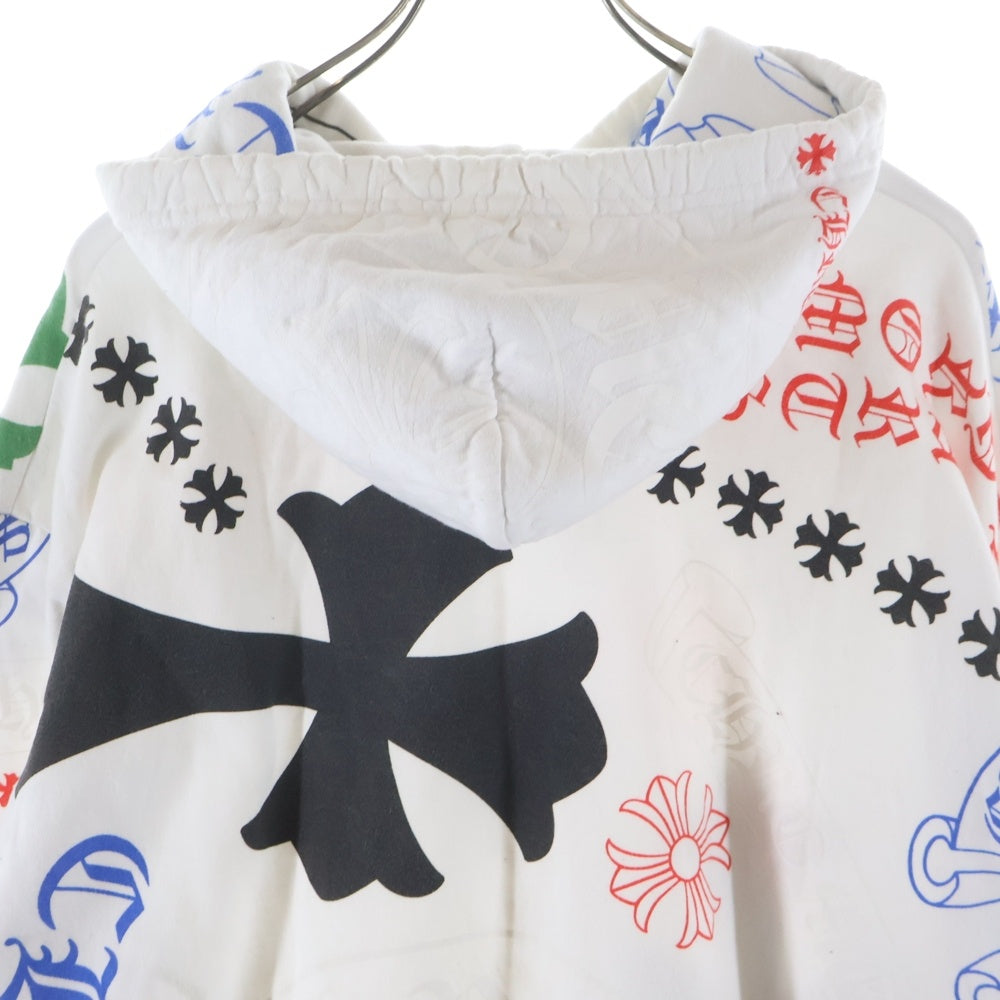 CHROME HEARTS(クロムハーツ) STENCIL HOODIE ステンシルプリント プルオーバーパーカー フーディー ホワイト