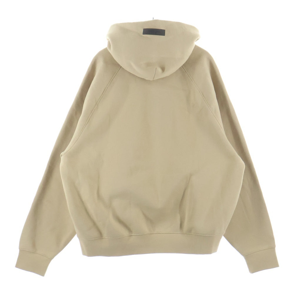 FEAR OF GOD ESSENTIALS(フィアオブゴッド エッセンシャルズ) HOODIE ラバーロゴ プルオーバースウェットパーカー フーディー ベージュ
