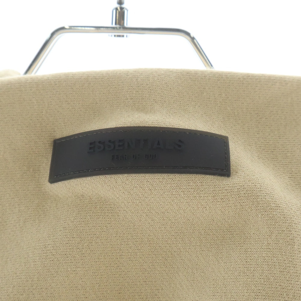 FEAR OF GOD ESSENTIALS(フィアオブゴッド エッセンシャルズ) HOODIE ラバーロゴ プルオーバースウェットパーカー フーディー ベージュ