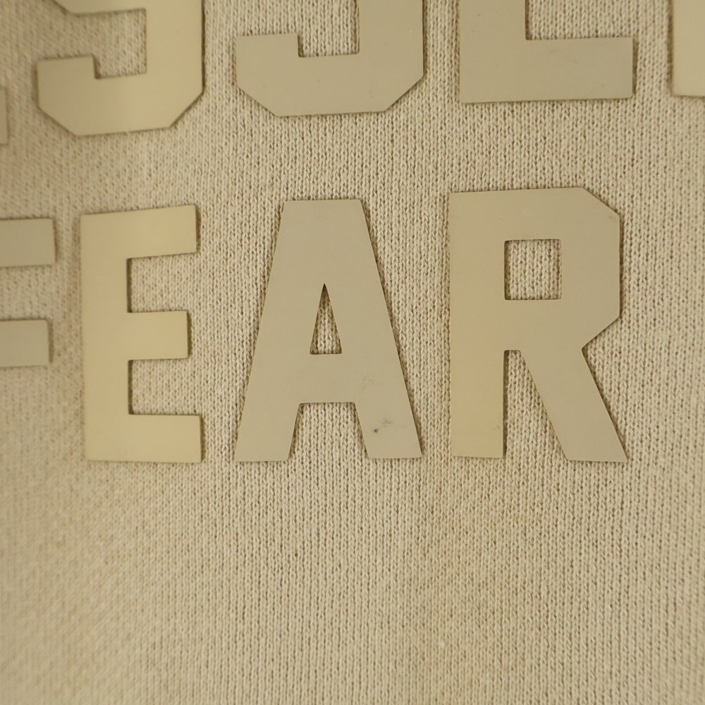 FEAR OF GOD ESSENTIALS(フィアオブゴッド エッセンシャルズ) HOODIE ラバーロゴ プルオーバースウェットパーカー フーディー ベージュ