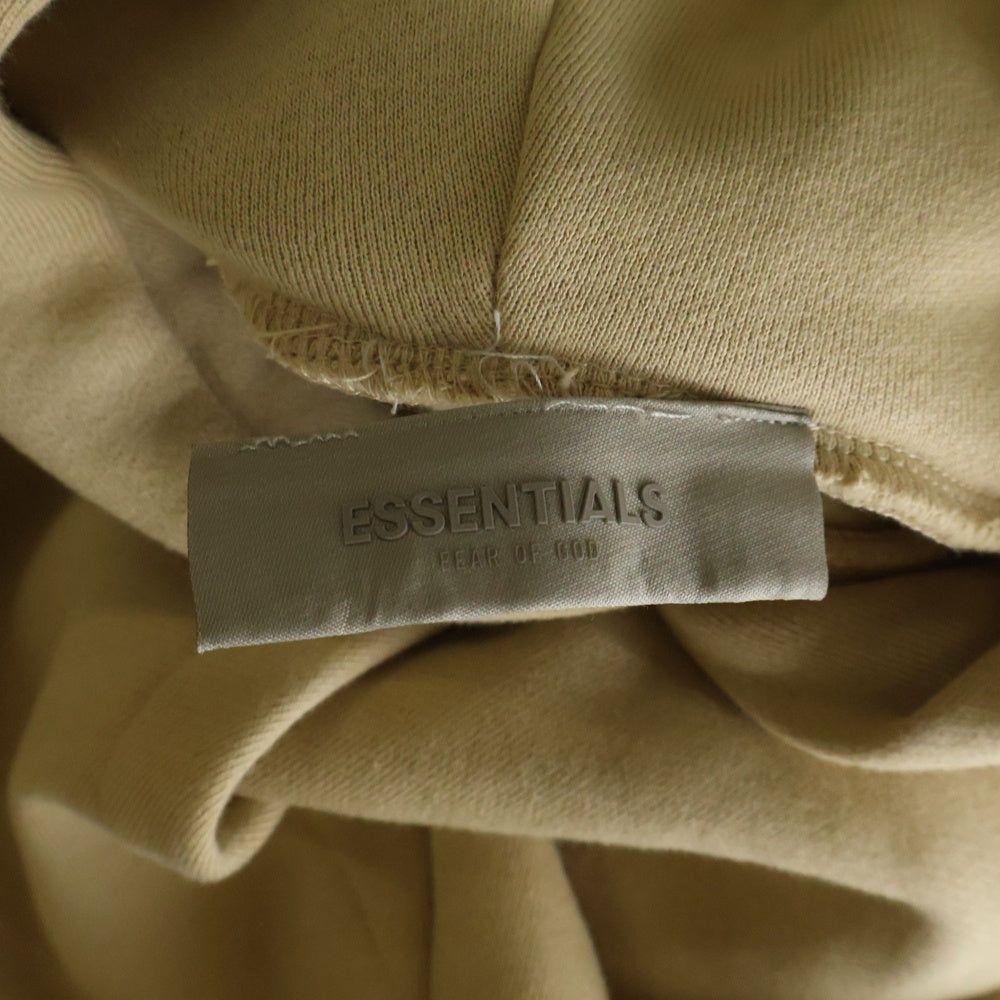FEAR OF GOD ESSENTIALS(フィアオブゴッド エッセンシャルズ) HOODIE ラバーロゴ プルオーバースウェットパーカー フーディー ベージュ