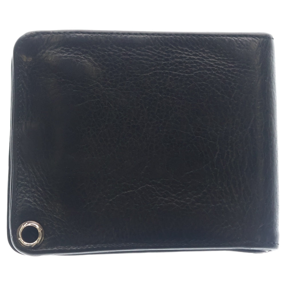 CHROME HEARTS(クロムハーツ) 1SNAP 1スナップ クロス ボールボタン レザーウォレット 財布 ブラック
