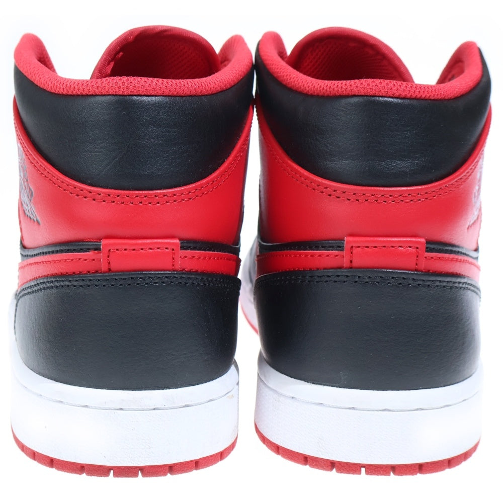 NIKE(ナイキ) AIR JORDAN 1 MID BRED TOE DQ8426-060 エアジョーダン 1 ブレッド トゥ レザーミッドカットスニーカー シューズ ブラック/レッド US10/28.0cm