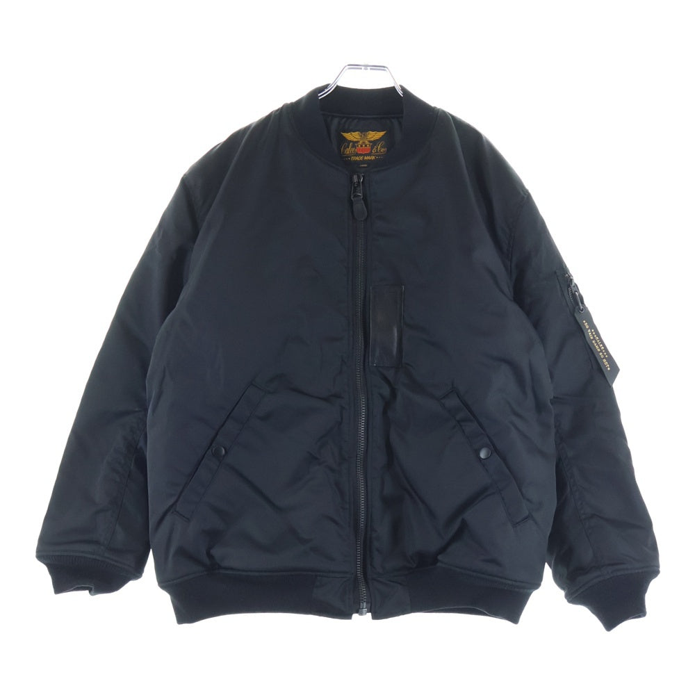 CALEE(キャリー) MA-1 Type jacket ジップアップナイロンジャケット ブラック 20AW064